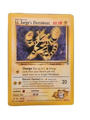 Pokémon TCG Lt. Surge's Electabuzz Gym Heroes 27/132 Regular Unlimited Rare - Image 1 of 2