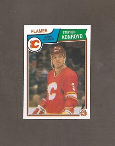 1983-84 OPC 85 Stephen Konroyd FLAMES O Pee Chee High Grade Hockey