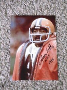 Cleveland Browns LEROY KELLY Signed 4x6 Photo FOOTBALL HOF AUTOGRAPH 1A