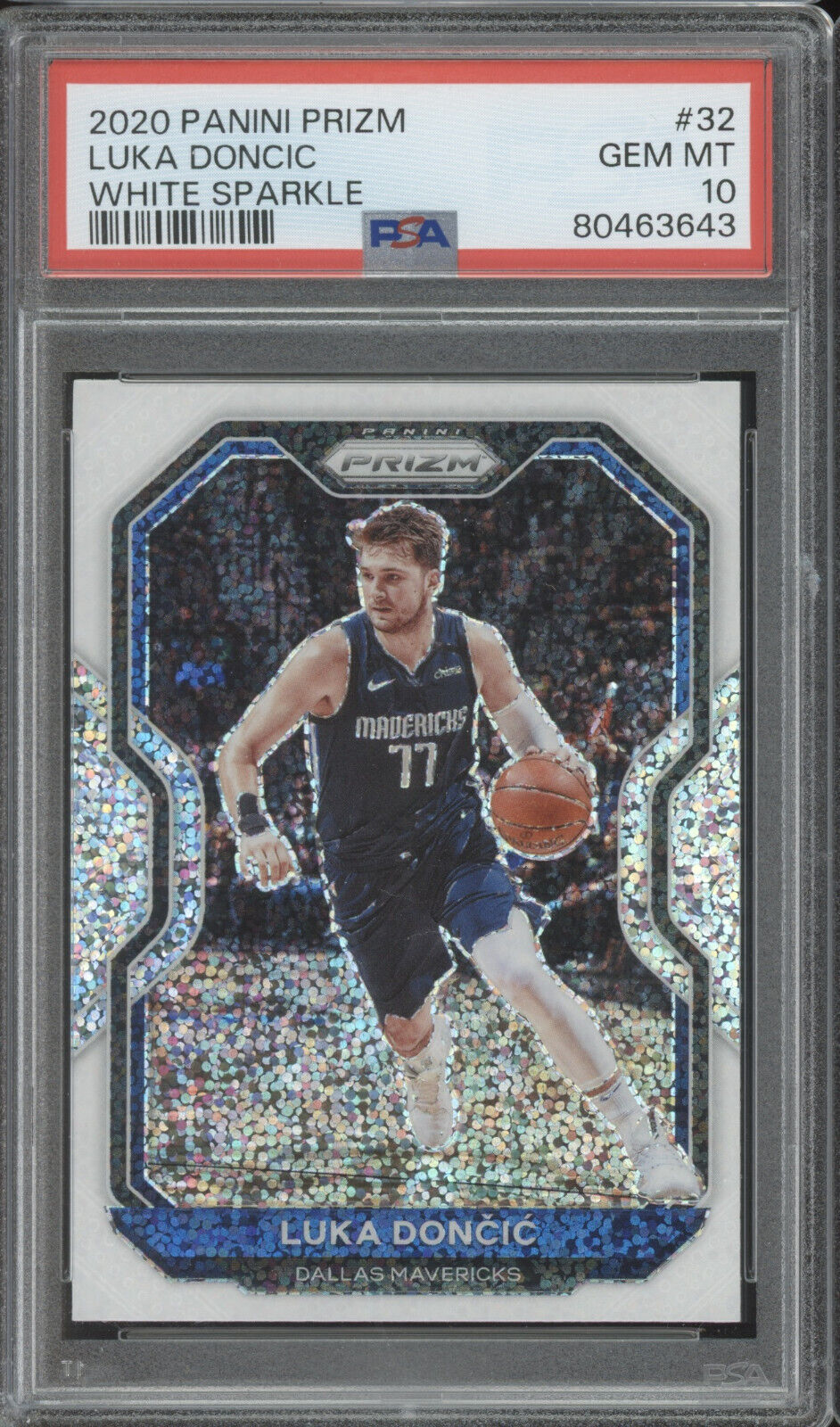 2020 Panini Prizm White Sparkle #32 Luka Doncic Gem Mint PSA 10