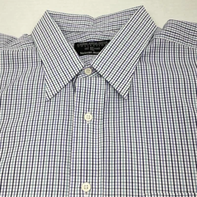 IKE BEHAR Men's Dress Shirt - Multicolor Check - Size L (16.5x33.5) - EUC - Image 1 of 4