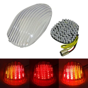 Clear LED Integrated Blinker Taillight For KAWASAKI Vulcan 900 Classic LT Custom - Picture 1 of 8