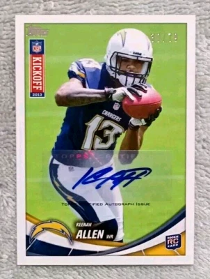 2013 Topps Kickoff Keenan Allen RC Auto Autograph Rookie #34 SP /79 Ungraded - Image 1 of 4