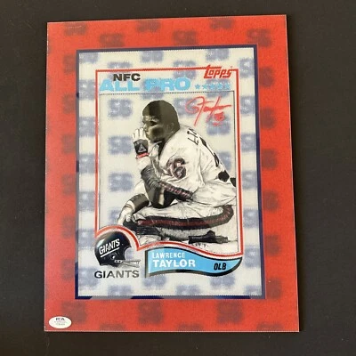 Lawrence Taylor Signed Lenticular 5-D Rookie Print 11x14 Giants Rare PSA COA - Image 1 of 3