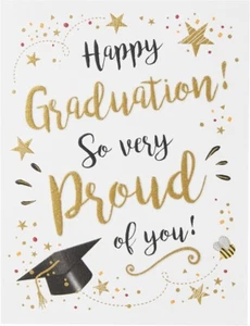 Happy Graduation So Very Proud Of You Card. 19x13cm (8x6 Inches) - Picture 1 of 2