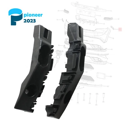 Par de soportes laterales de cubierta de parachoques delantero negro aptos para Dodge Durango 2014-2022 Foto 1 de 4