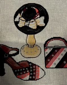 Shelbi Needlepoint Canvas NEW Hat Handbag Heels #1705 12 mesh 10x10inch - Picture 1 of 5