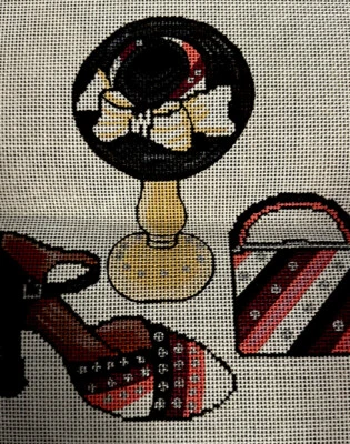 Shelbi Needlepoint Canvas NEW Hat Handbag Heels #1705 12 mesh 10x10inch - Image 1 of 4