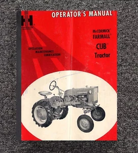 1963 Tractor Operators Maint Manual Fits McCormick Farmall Cub - Picture 1 of 19
