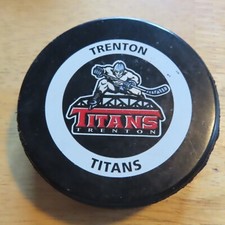 1999–2013 TRENTON TITANS East Coast Hockey League (ECHL) InGlasco Game Puck