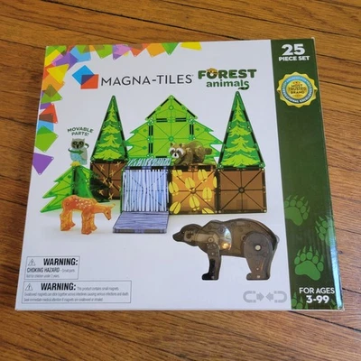 Magna-Tiles Forest Animals 25-Piece Set Deer, Bear, Raccoon, Owl - Image 1 of 4