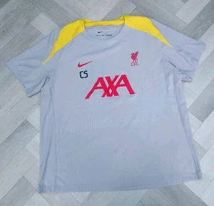 Men's Liverpool FC 24/25 Short Sleeve Training Top GREY STAFF MATCH WORN XL - Picture 1 of 5