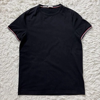 Camiseta MONCLER Slim Fit, Negra, Tricolor, Talla M, Buen Estado N6834 Foto 1 de 4