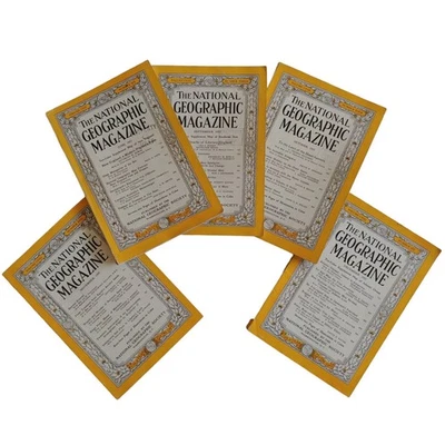 The National Geographic Magazine 1955 lot of 5 June Sept. Oct. Nov. Dec - Immagine 1 di 4