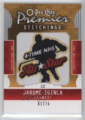 2008-09 O-Pee-Chee Premier Stitchings Variations /75 Jarome Iginla #PS-JI HOF - Image 1 of 2