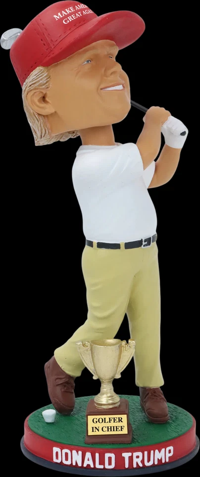 NATIONAL BOBBLEHEAD HALL OF FAME AND MUSEUM Donald Trump President Golf Bobblehead United States Golfer in Chief