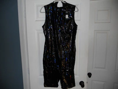 Mameluco mujer talla grande moda nova pvc/látex 1X Foto 1 de 2