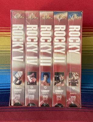 Rocky Collection 25th Anniversary VHS Tape Set Rocky 1-5 Stallone Sealed New - Image 1 of 4