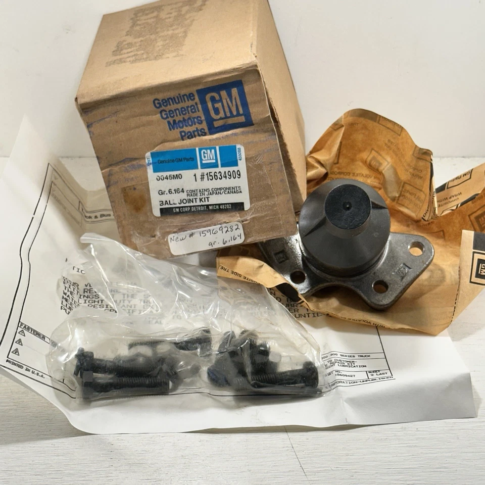 Новый комплект шаровых шарниров GM 15634909 SQUAREBODY 1988-2002 GMC TRUCKS 95-00 Tahoe от оригинального производителя - Изображение 1 из 4
