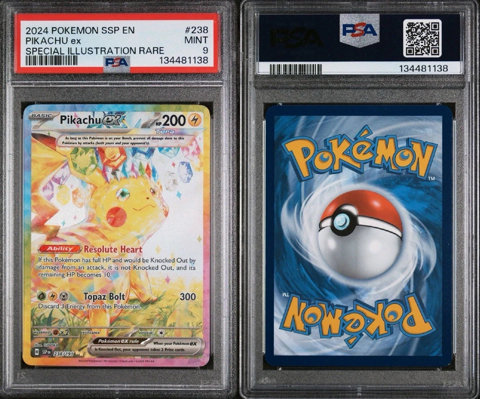 Pokemon Pikachu EX Surging Sparks Special Illustration #238 PSA 9 Mint English - Image 1 of 1