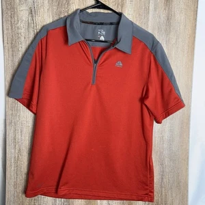Nike ACG 1/4 Zip Poloshirt Herren Medium Rot Grau Kurzarm Running Fit-Dry - Bild 1 von 7