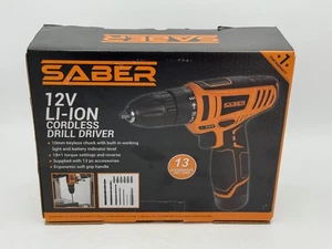 Saber 12 V Li-Ion Akku-Bohrschrauber schwarz und orange - brandneu - Bild 1 von 7