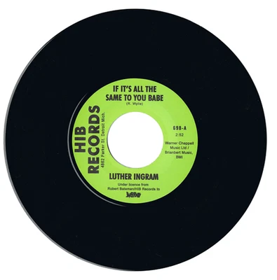 Luther Ingram If It's All The Same To You Babe / Exus Trek Northern Soul Listen