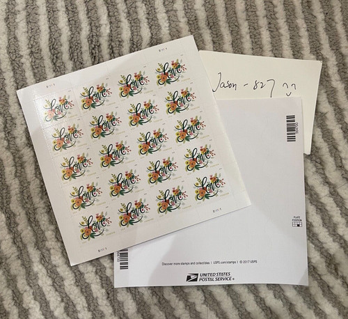 US #5255 MNH M/S 2018 Love Flourishes Flowers Sheet of 20 Postage Wedding Stamp