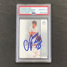 2011-12 SP Authentic #37 Chandler Parsons Signed Card AUTO 10 PSA/DNA Slabbed Fl