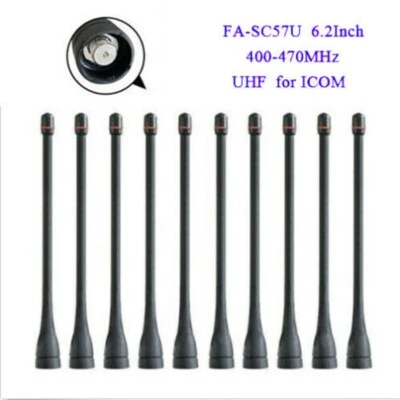 Antena 10*UHF para IC-F4 IC-F21 IC-F24 IC-F25 F43 F44 F80 portátil - Imagem 1 de 4