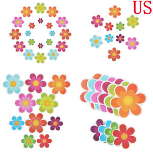 US 20Pcs Non Slip Flower Stickers Decals Tape for Bath Tub Stairs Shower Room_HQ