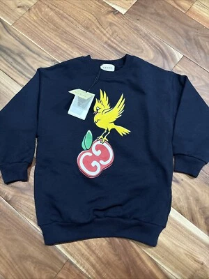 Authentic Gucci Bird Print Kids Pull Over Sweater Size 5 Made In Italy 2020 - Image 1 of 4