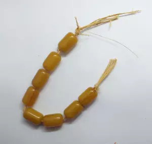 8 Vintage Copal/Amber Beads 23 1/2x15mm Barrel shape - Picture 1 of 2