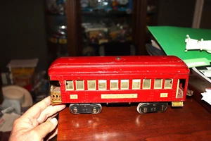 Vintage Lionel RED Pre-War #338 Observation Car Metal 1920's Standard Gauge - Picture 1 of 5