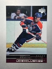 WAYNE GRETZKY 1999-00 UPPER DECK UD EXCLUSIVE /100 EDMONTON OILERS HOF