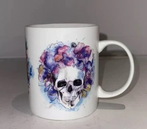 Skulls With Flower Ceramic Coffee Mug Teacup - Picture 1 of 6