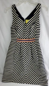 Vestido Anthropologie Maeve a Rayas Calce y Acampanado Informal Sin Mangas Talla 0 Forrado - Imagen 1 de 5