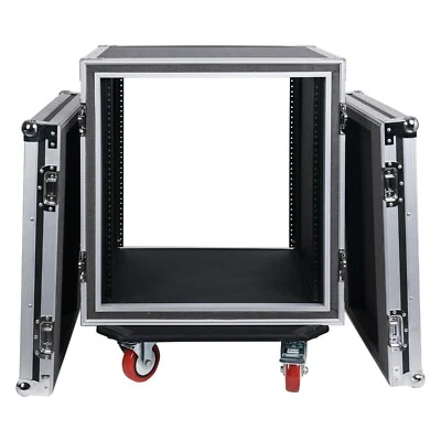 Sound Town Shock Mount 12U ATA Case 21” Rackable Depth and Casters (STRC-SP12UW) - Image 1 of 4