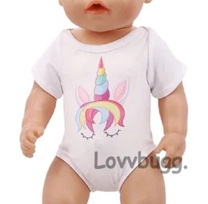 Unicorno One pz Pannolino Camicia per Bitty Baby o Born Doll Vestiti SPEDIZIONE GRATUITA AGGIUNTE! - Foto 1 di 12