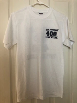 Joe Paterno Penn State 400 white t-shirt size small - Image 1 of 2