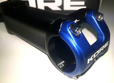 110mm kore cubix bike stem black blue O/S 31.8  1-1/8"  6D threadless - Image 1 of 3