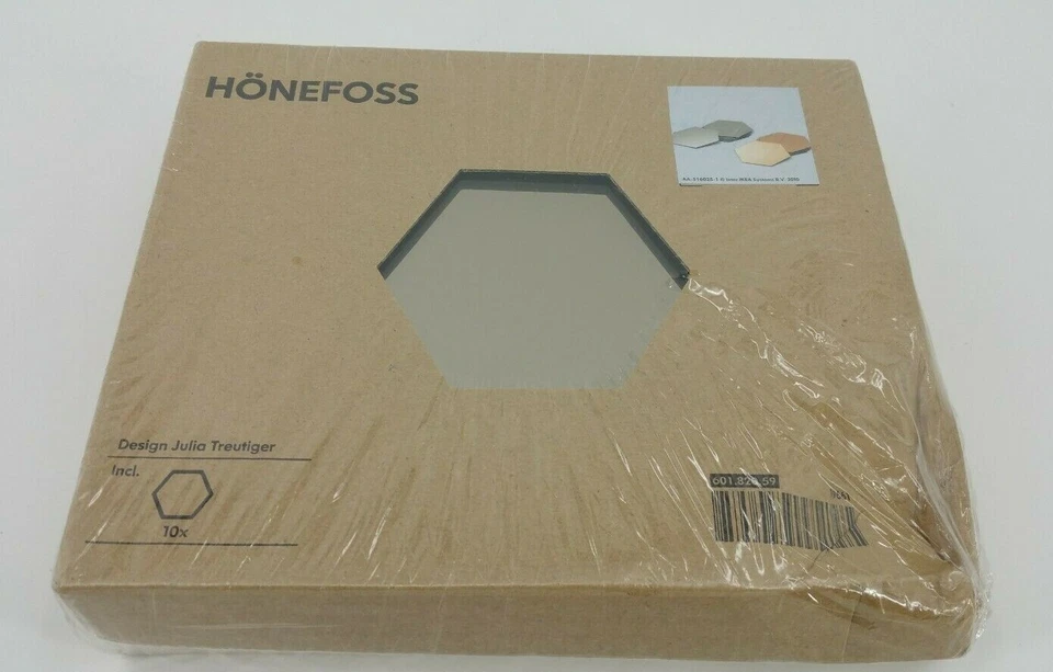 IKEA Honefoss 10 Hexagonal Chrome Brass Mirrors Julia Treutiger 18cm X 21cm