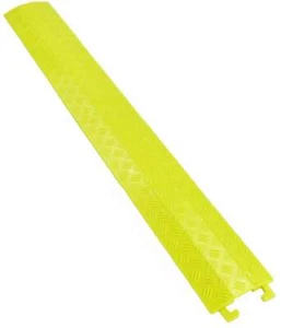 1 Kanal PVC Kabelbrücke Kabelmatte Kabelschutz Kabelkanal Überfahrschutz Gelb - Bild 1 von 9