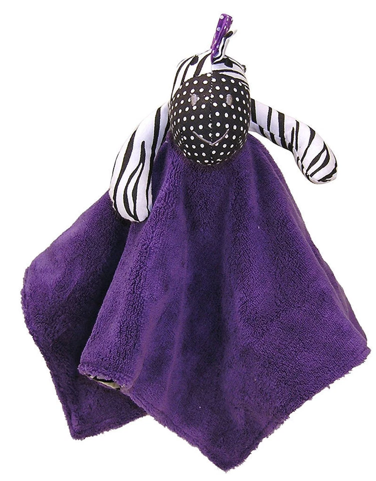 Trend Lab Security Snuggle Blanket, Grape Expectations PLUSH Lovey Zebra NWT Foto 1 de 1