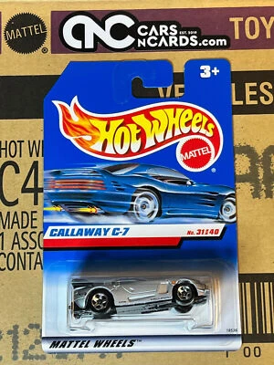 1998 Hot Wheels First Editions #31/40 Callaway C-7 Grey International Card NIP - Image 1 of 2