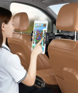 Supporto Telefono Auto Poggiatesta Sedile Schienale Tablet Universale Mobile Supporto Girevole - Foto 1 di 10
