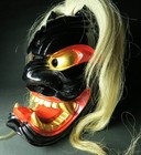 Master Craftsmanship! Japanese Wooden BURYU ONI Mask Japan Kagura Dance Kajiwara