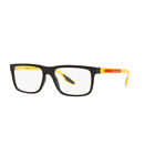 NEW Prada Sport PS02OV-08W1O1-53 BLACK RUBBER Eyeglasses