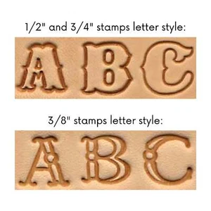 Alphabet Stamping Tool Set - Leather Craft Stamp Letters 3/8" 1/2" 3/4" Sizes - Picture 1 of 4