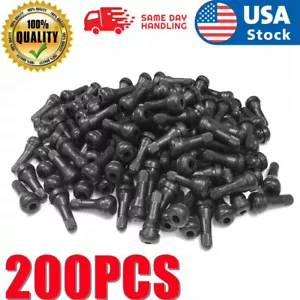 LOT 200 TR 413 SNAP-IN TIRE VALVE STEMS SHORT BLACK RUBBER MOST POPULAR VALVE - Picture 1 of 10